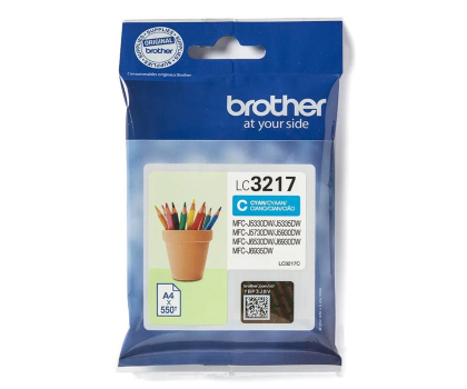 Tusz BROTHER LC3217C CYAN 550str do MFC-J53/57/59/65/69xxDW
